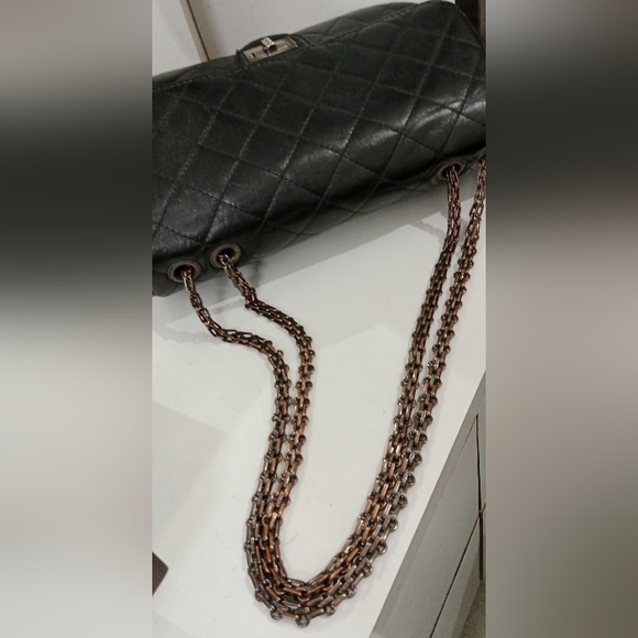 Calfskin synthetic luxury leather flap shoulder bag black 🖤 - Picture 11 of 16